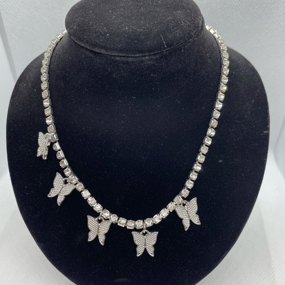 Butterfly choker necklace